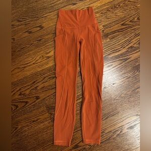 Burnt Orange Lululemon Leggings
